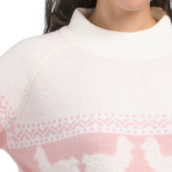 NEW  COCOBLEU Winter Cozy Sweater Heather pink multi for women 168tn - Picture 3 of 4